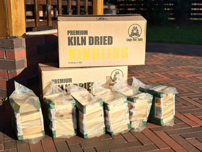 Kiln dried premium kindling, cardboard box