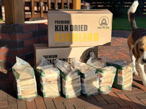 Kiln dried premium kindling, cardboard box