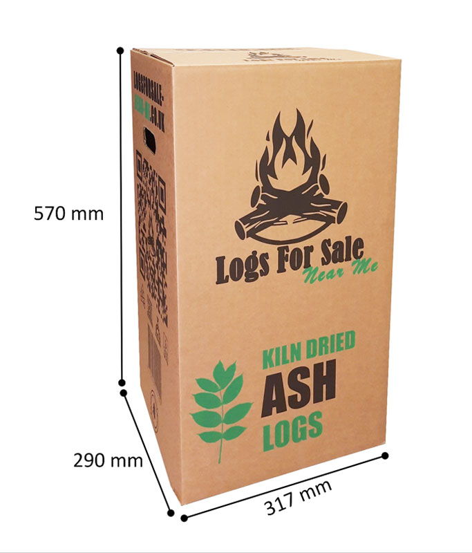 Boxes of Kiln Dried Ash Logs For Sale Near Me