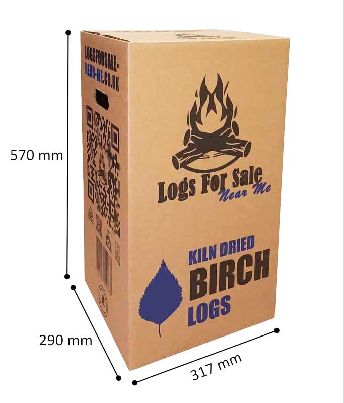 Boxes of Kiln Dried Birch Logs For Sale Near Me